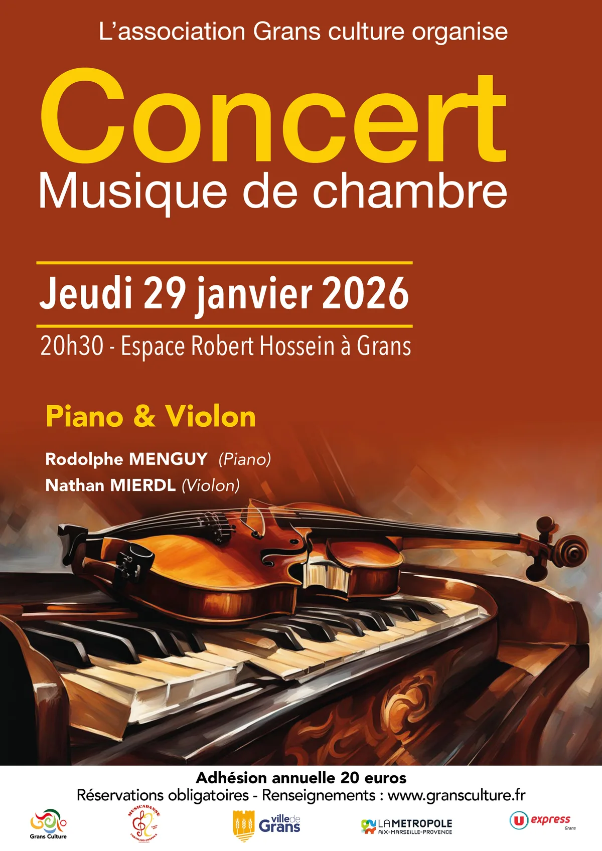 Rodolf MENGUY (Piano) et Nathan MIERDL (Violon)